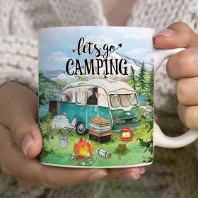 Camping Mug, 11 Ounces, Camp Mug, Campfire Mug, Camping Cups, Camping Coffee Cup, Rv Camping Coffee