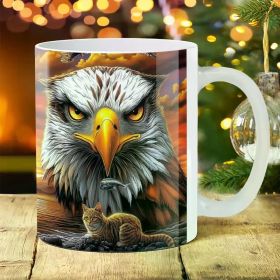 Charming Bear 11oz Ceramic Coffee Mug - Perfect for Outdoor Adventures, Camping, Picnics & Travel - Durable