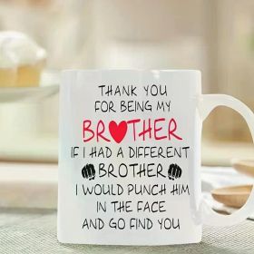 Brotherly Love 11oz Ceramic Coffee Mug - Perfect for Travel, Camping & Everyday Use - Ideal Gift for Birthdays, Christmas