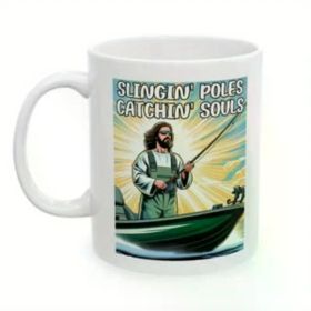 1pc Humorous Ceramic Coffee Mug - 11 oz Insulated Multipurpose Cup for Church, Summer Camp, YMCA -